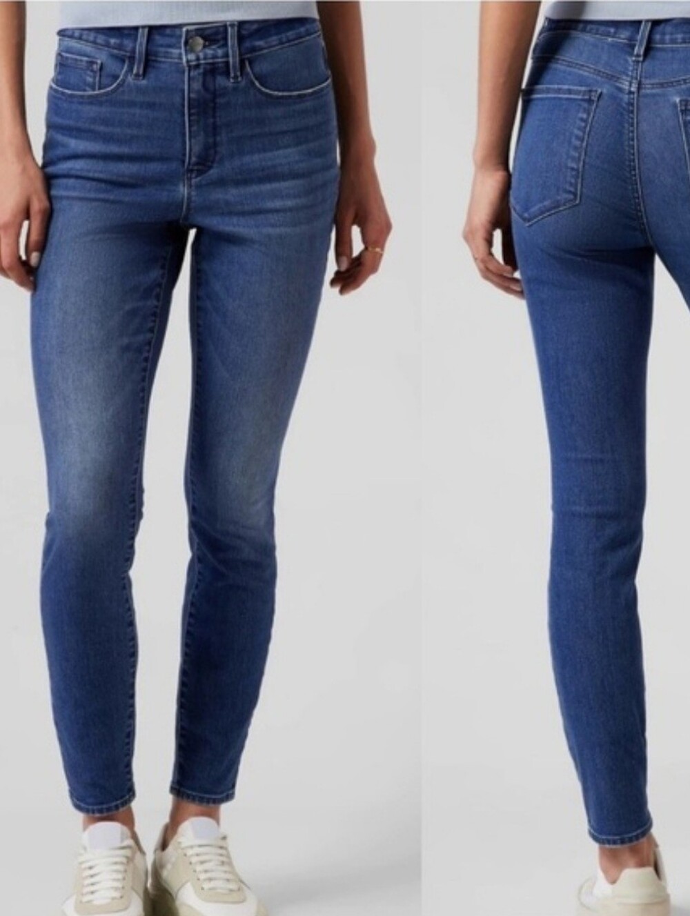 Athleta Sculptek Denim Dark Wash Hi-Rise Jeans, Sz 12